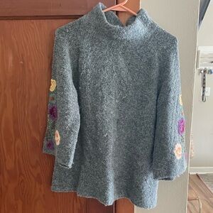 Beautiful embroidered anthropology sweater